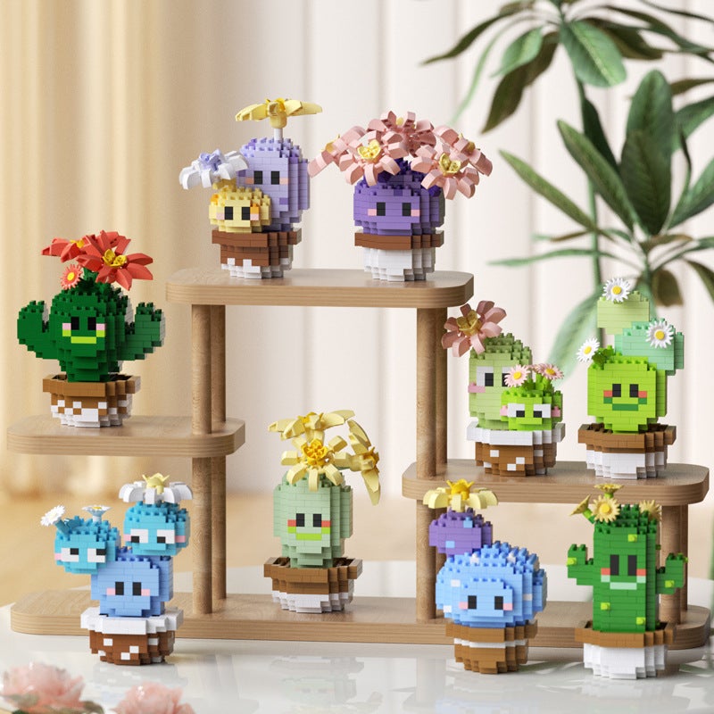 Cactus Building Blocks Set, Compatible with Lego, Desktop Decoration Toy - Image 1