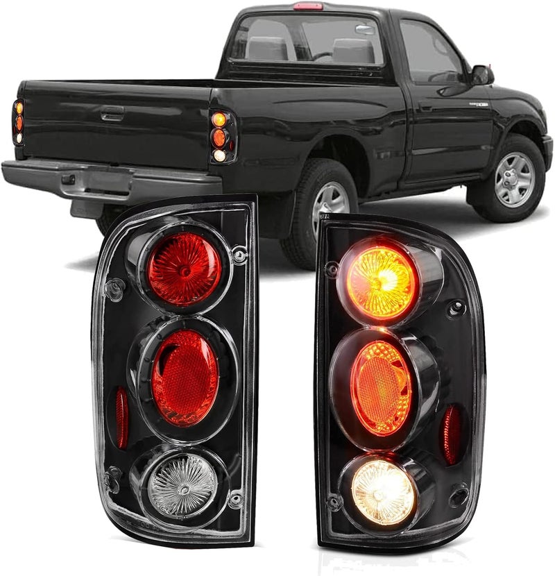 Winjet WJ20-0046-04 Altezza Tail Lights (Pair) - Black/Clear for Toyota Tacoma - Image 1