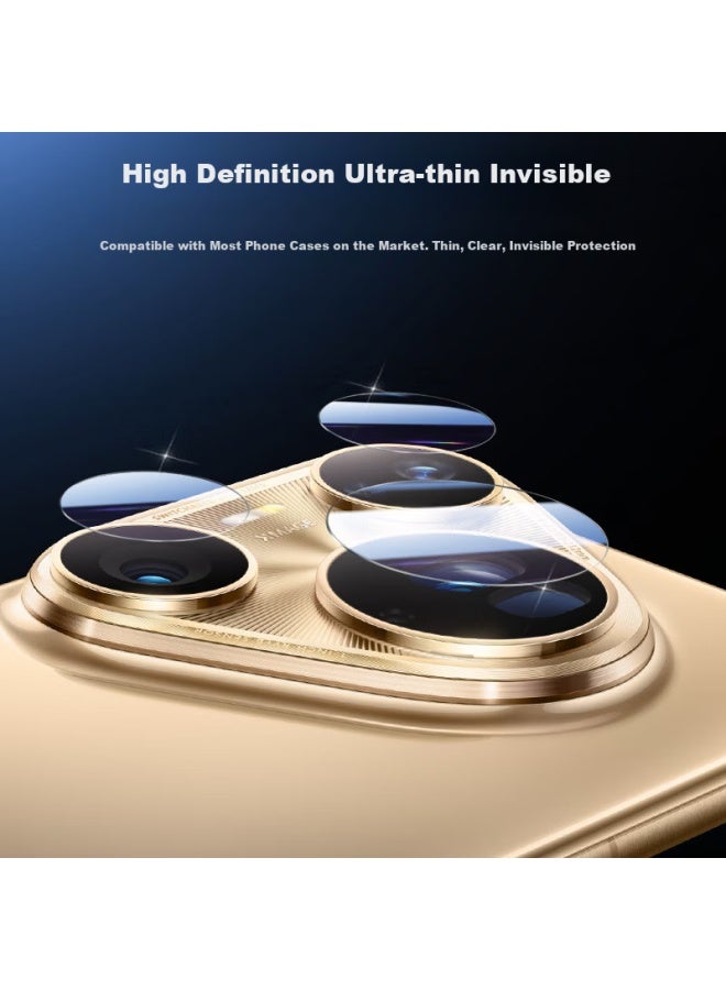 Freeson Tempered Glass Screen Protector For Huawei Pura80 Ultra Camera Lens, High Definition, Scratch Resistant, Anti-Scratch, Back Camera Protective Film For P80 Ultra, Split Type - Pack Of 2 - Image 2