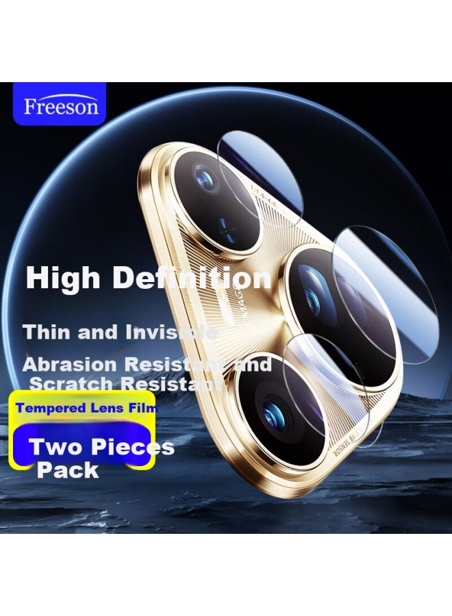 Freeson Tempered Glass Screen Protector For Huawei Pura80 Ultra Camera Lens, High Definition, Scratch Resistant, Anti-Scratch, Back Camera Protective Film For P80 Ultra, Split Type - Pack Of 2 - Image 1