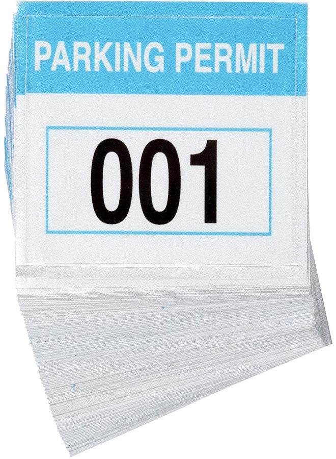Juvale Sequentially Numbered Parking Permit Sticker (Light Blue, 2 x 3 in, 100-Pack) - Image 1