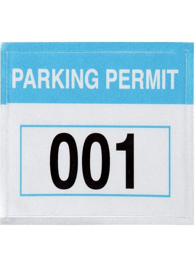 Juvale Sequentially Numbered Parking Permit Sticker (Light Blue, 2 x 3 in, 100-Pack) - Image 3