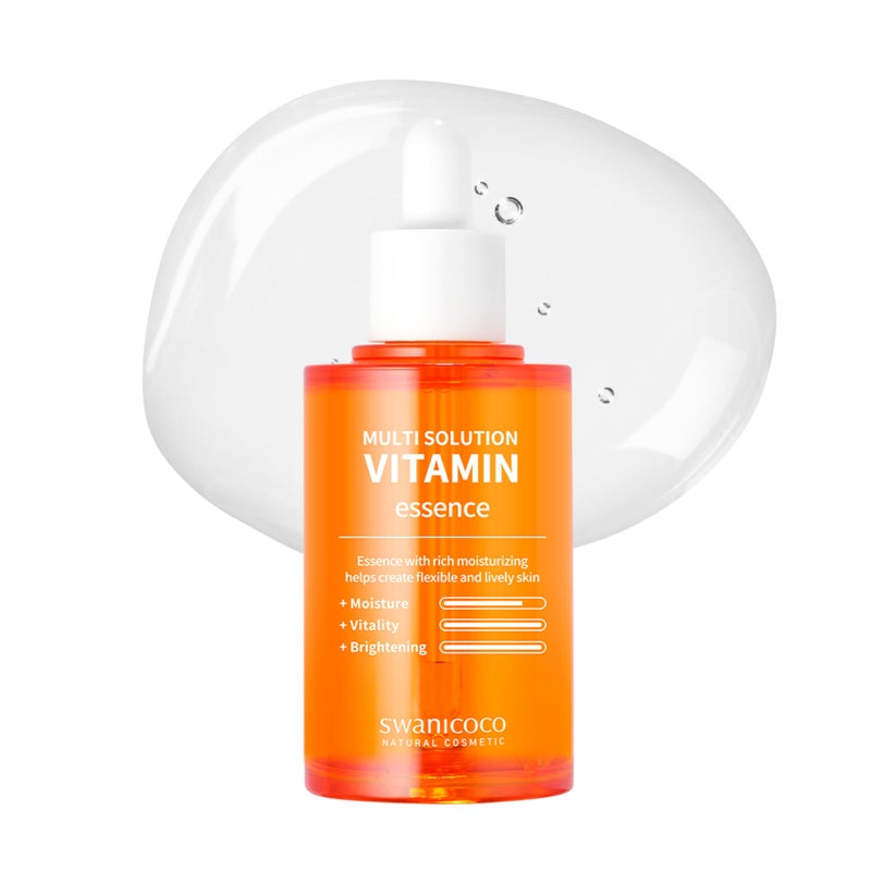 Swanicoco Pregnancy Acne Treatment Vitamin C Serum Multi Solution Vitamin Essence Brightening Dark Spots Even Skin Tone Eye Area Fine Lines  Wrinkles Korean Skincare 70ml 237 Fl Oz
