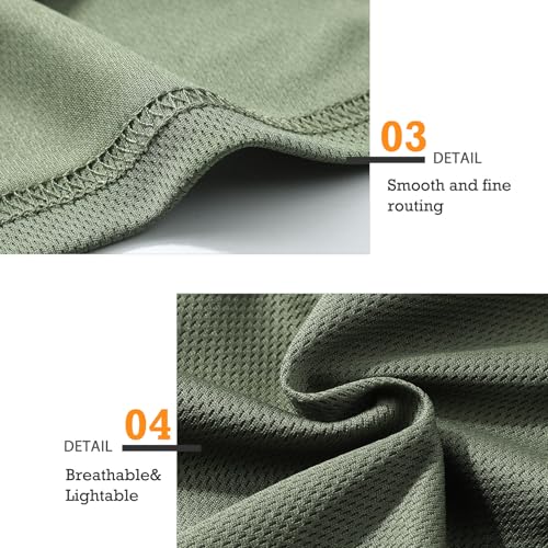 Surenow Mens Running Gym Shorts 3 Inch Breathable Lightweight Athletic Sport Shorts Training Workout Shorts with Pockets Army Green - Image 5