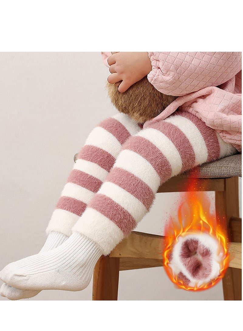 Unisex Baby Toddler Leg Warmers 2 Pairs Stripe Knee Socks for Boys and Girls 0-5 Years - Image 2