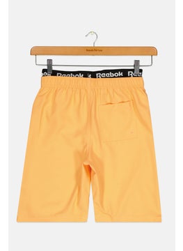 Reebok Kids Boy Brand Logo Swimwear Board Shorts, Orange  - Image 2