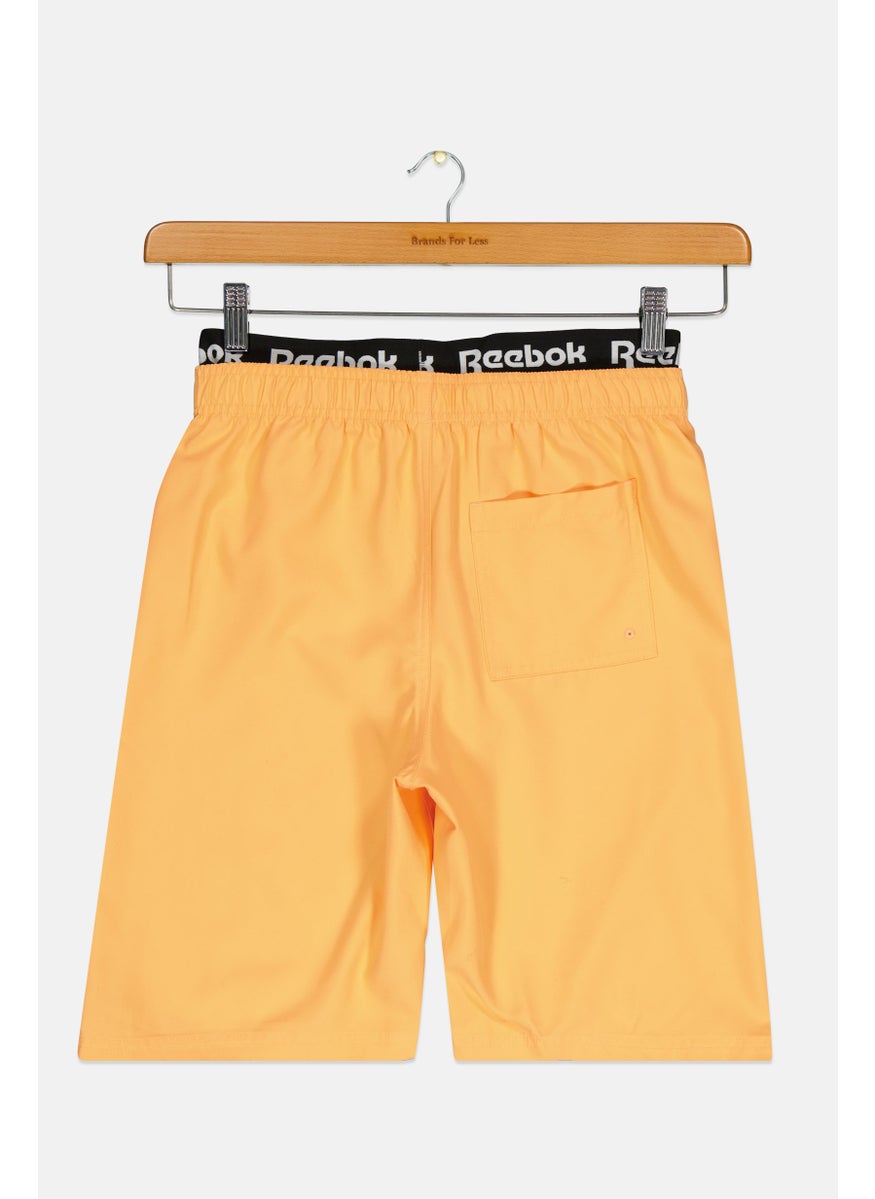 Reebok Kids Boy Brand Logo Swimwear Board Shorts, Orange  - Image 2