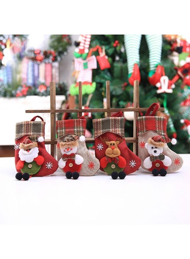 NIBEMINENT 2-Piece Mini Stockings Decorations for Home Festival Party Multicolour - Image 4