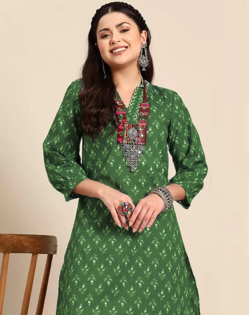 LookMark Kurta Set Georgette Women Three piece Sets Woman Office wear Cotton Chikankari farsi Salwar Green - Image 5