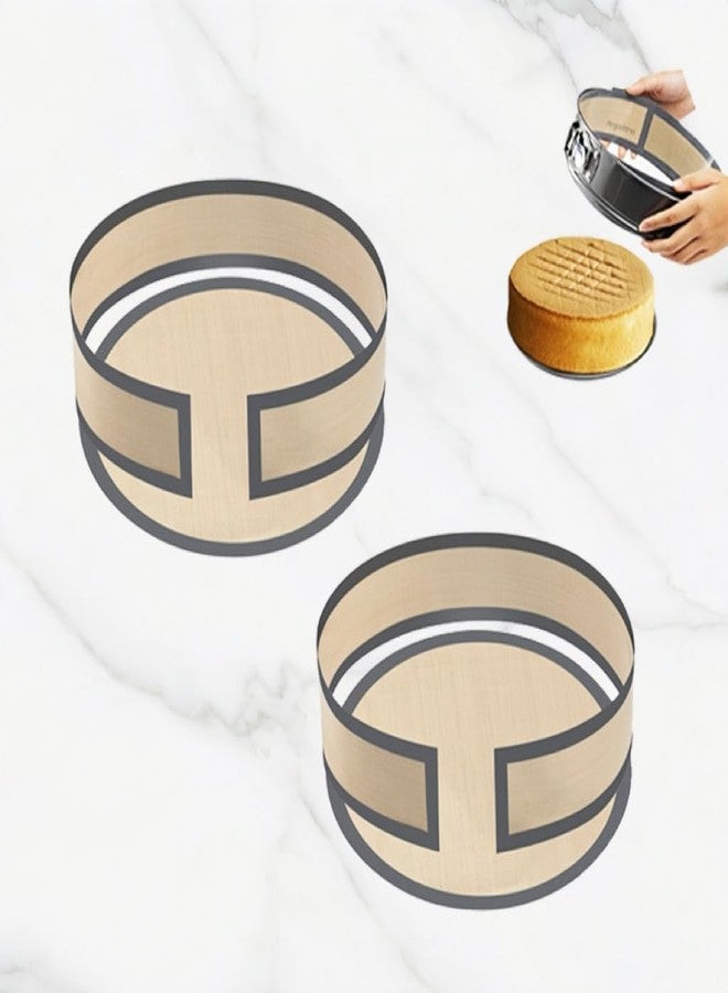 RUNZI 2 Pack Silicone Baking Mat for Springform Pan 9 inch, Prevent Cake from Sticking to Bottom and Side, Cheesecake Pans Protector Mat,Easy Clean & Non Sick - Image 1