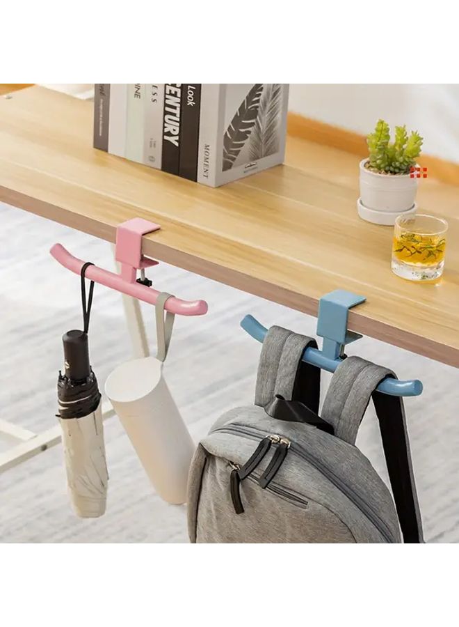 Blue Adjustable Backpack Hook For Desk Side Wall Mounted Storage Rack - Image 1