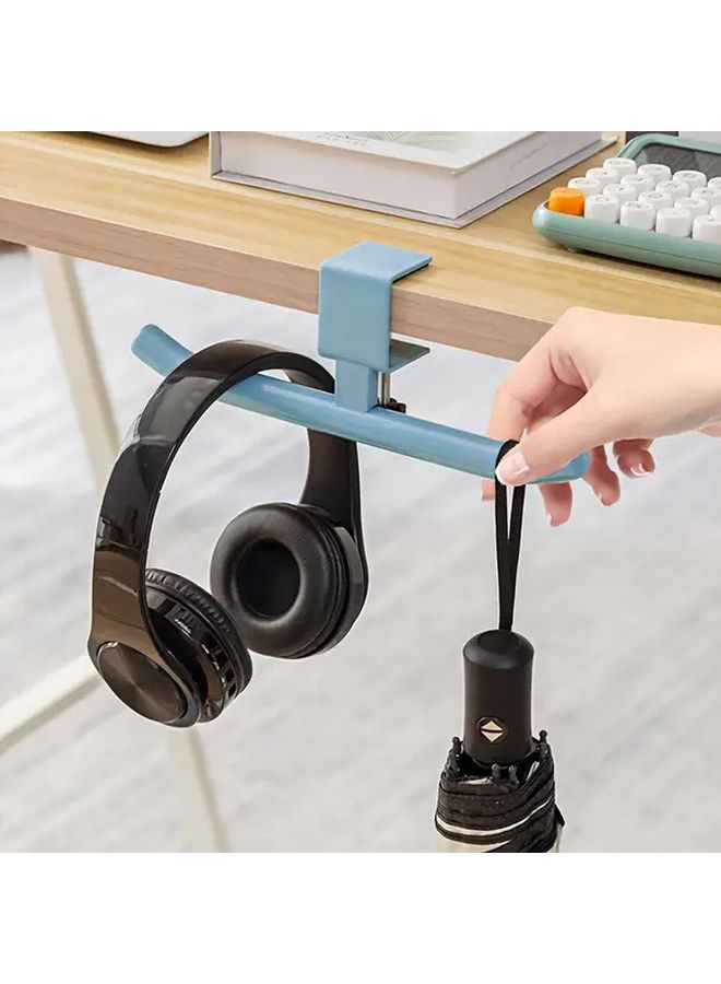 Blue Adjustable Backpack Hook For Desk Side Wall Mounted Storage Rack - Image 4