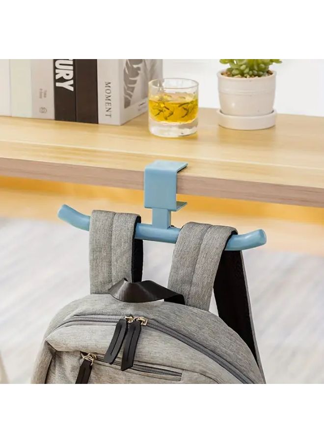 Blue Adjustable Backpack Hook For Desk Side Wall Mounted Storage Rack - Image 2
