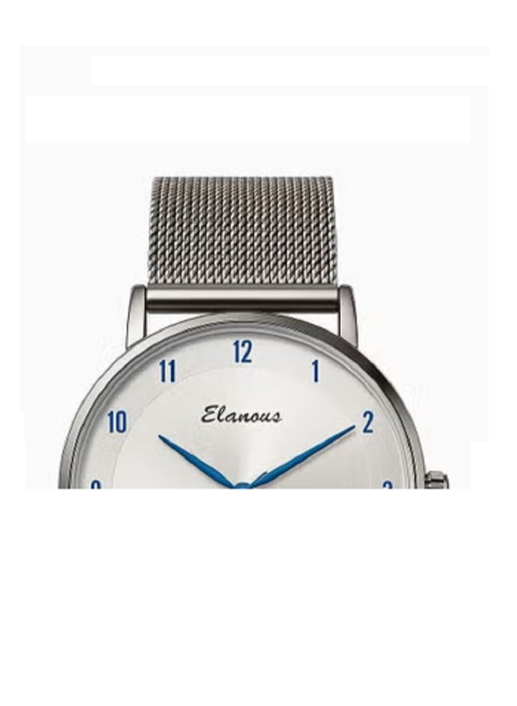 Elanova Men's wristwatch with classic hands and a stainless steel strap, water- and rust-resistant, featuring an elegant and stylish design for the modern man. - Image 2