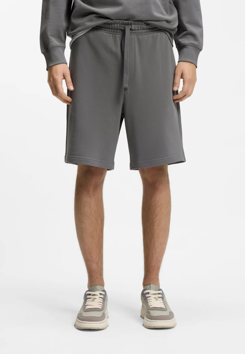 هوجو Cotton-terry shorts with logo print