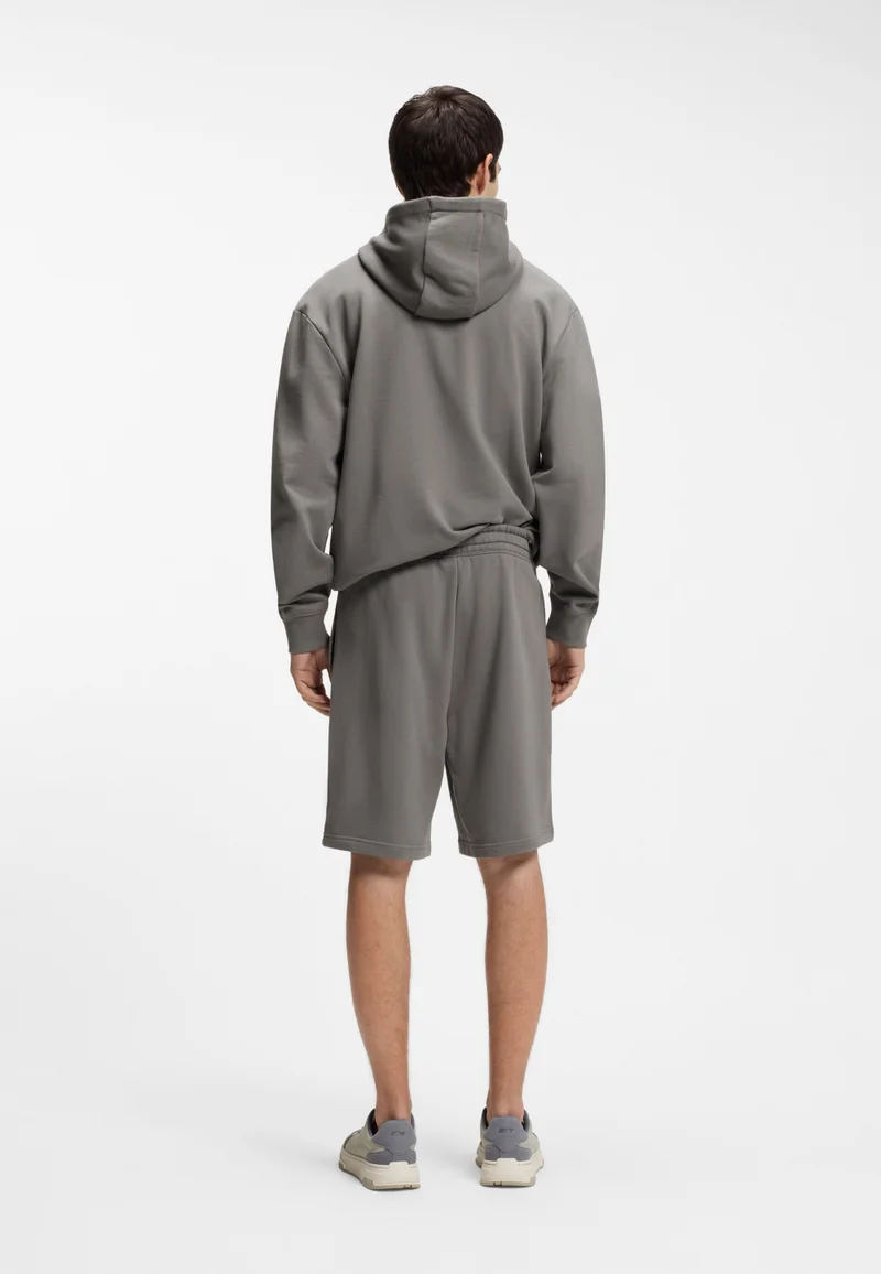 هوجو Cotton-terry shorts with logo print