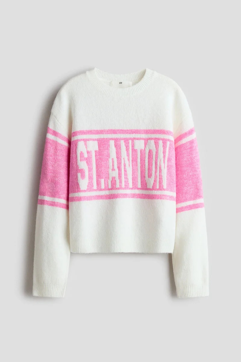 اتش اند ام كنزة واسعة مزيّنة بطبعة