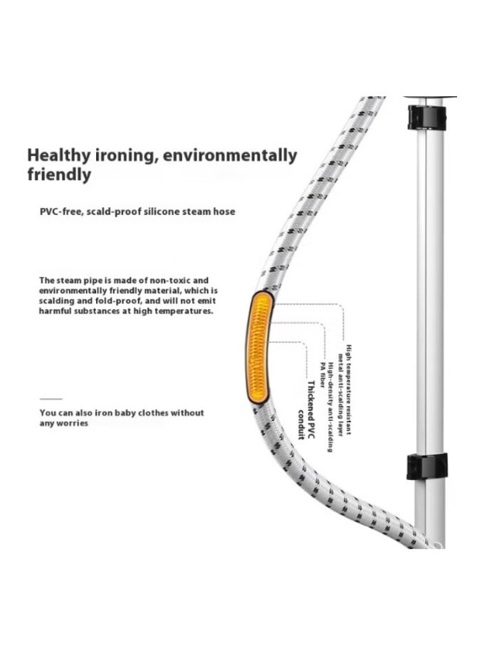 مكواة بخار مكوى بخار مع لوح كي، كوايه ملابس بخار قائمة بقدرة 2000 واط، 10 مستويات لضبط البخار، خزان مياه بسعة 2 لتر، بخار سريع في 26 ثانية - Image 4