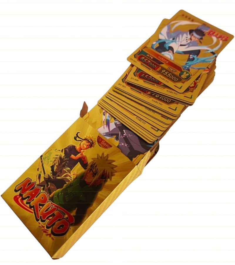 FowWelt Ultimate Ninja Cards – 55PCS Naruto Anime Collectible Set | Glossy Premium Trading Cards Featuring Iconic Characters | Gift-Ready Pack for Boys, Girls & Otaku Fans (Naruto Gold) - Image 5