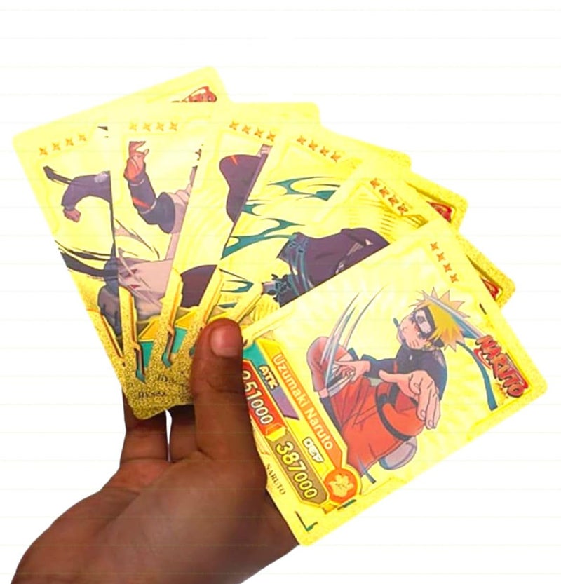 FowWelt Ultimate Ninja Cards – 55PCS Naruto Anime Collectible Set | Glossy Premium Trading Cards Featuring Iconic Characters | Gift-Ready Pack for Boys, Girls & Otaku Fans (Naruto Gold) - Image 3