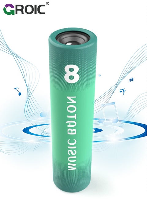 2 in 1 Relay Baton Bluetooth Speaker Mini Power Bank 3000mAh, Portable Charger Powerbank, Mobile Speaker with Power Bank Functionality for Type C - Green