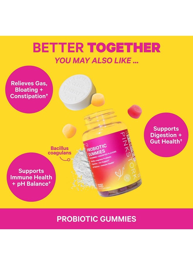 Pink Stork - Total Glow Gummies: Biotin Vitamins For Hair Skin And Nails Added Vitamin A Vitamin E Folate B6 & B12 Hair Growth Radiant Skin & Nail Strengthening Womenowned 60 Biotin Gummies - Image 1