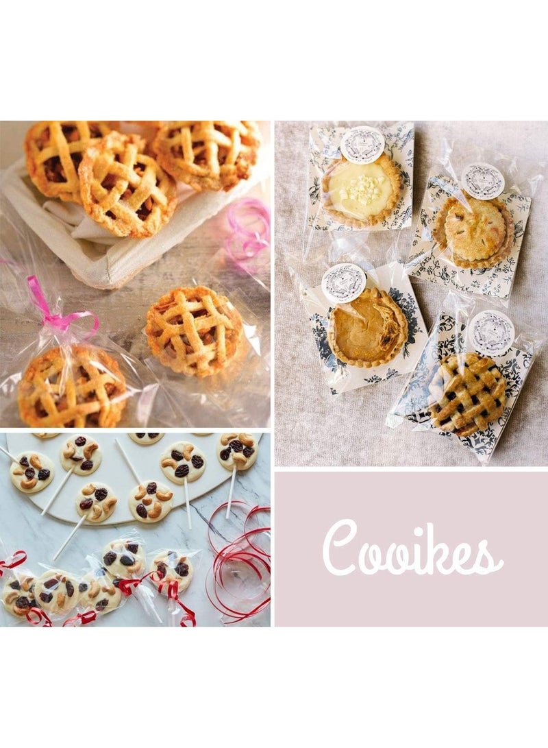 مارك [90 قطعة] أكياس حلوى شفافة مقاس 11 × 16 بوصة - أكياس بلاستيكية مسطحة من السيلوفان للسمور والمعجنات وحقائب الشكر ومستلزمات المخابز - Image 4