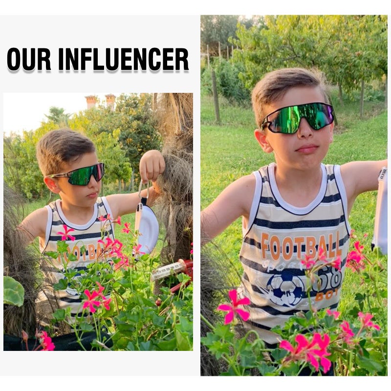 DUCO Kids Sunglasses Youth Baseball Sun Glasses Lightweight TR90 Frame UV400 Sports Cycling Shades for Boys Girls DK268 - Image 3