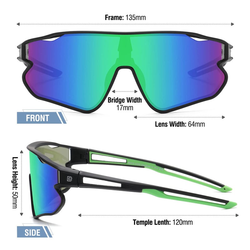 DUCO Kids Sunglasses Youth Baseball Sun Glasses Lightweight TR90 Frame UV400 Sports Cycling Shades for Boys Girls DK268 - Image 4