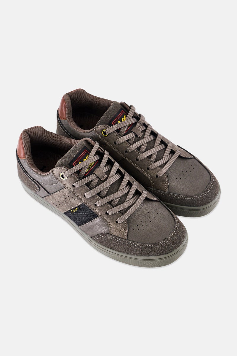 LEE Men Dean Lace Up Casual Shoes, Dark Grey - Image 2