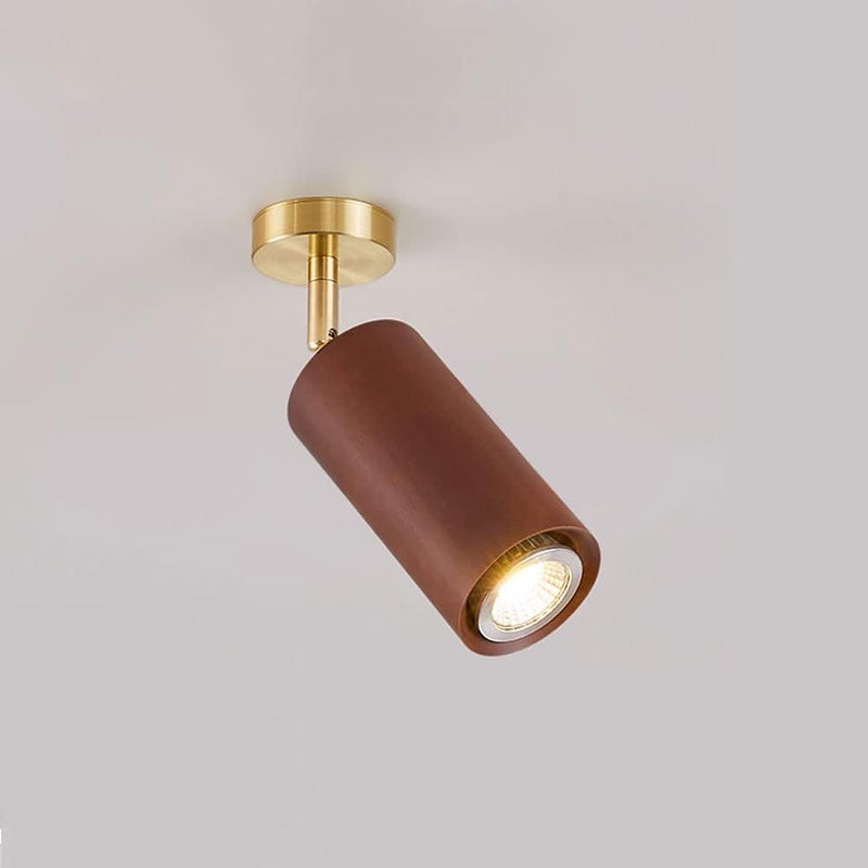 LED Wood Fixed Track Ceiling Spotlight - 360°+180° Adjustable, Surface Mounted for Commercial and Household Aent Lighting - Image 1
