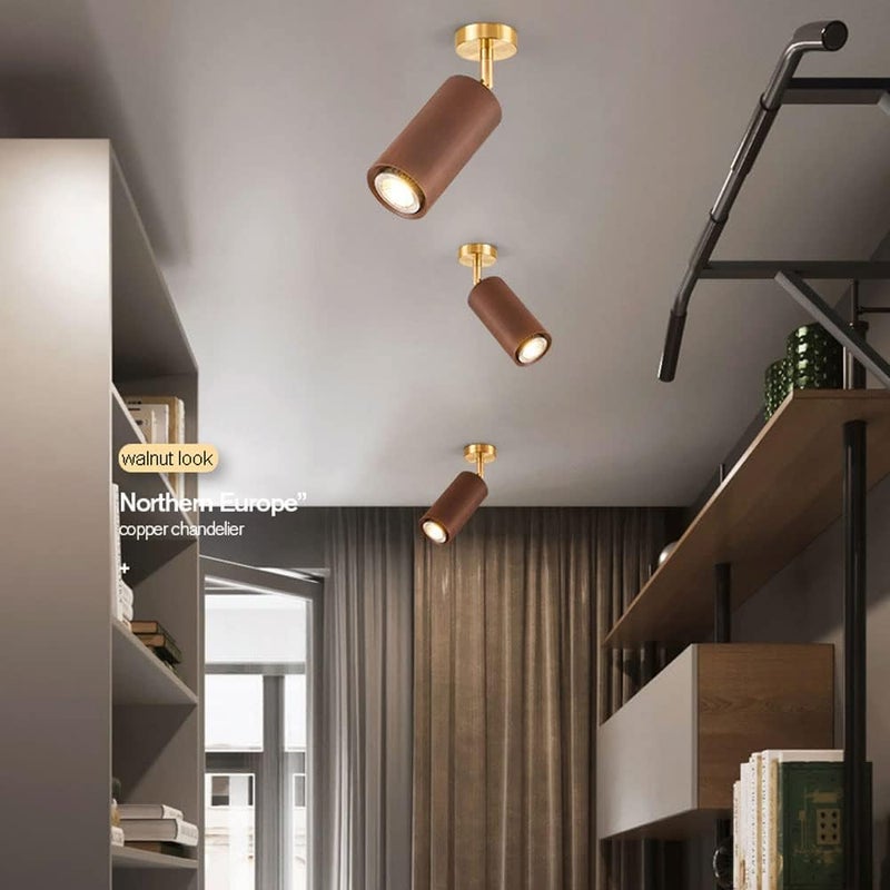 LED Wood Fixed Track Ceiling Spotlight - 360°+180° Adjustable, Surface Mounted for Commercial and Household Aent Lighting - Image 5