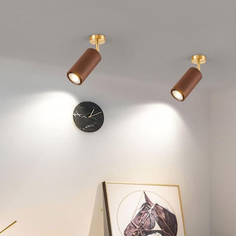 LED Wood Fixed Track Ceiling Spotlight - 360°+180° Adjustable, Surface Mounted for Commercial and Household Aent Lighting - Image 2