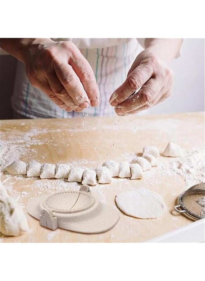 HOOKOR 7 Pieces Empanada Maker Press, 3 Size Dumpling Maker Press with Dough Cutter and Stuffing Spoon, Dumpling Mold for Chinese Dumplings, Empanadas, Ravioli and Pie (Nature 99-1)  - Image 5