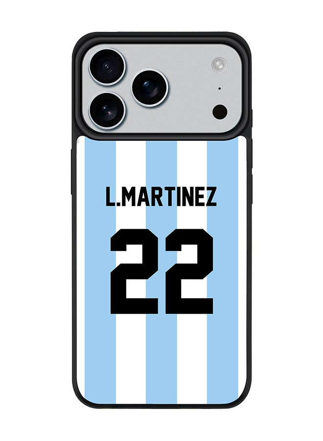 Stylizedd iPhone 17 Pro Max Case, [Compatible with MagSafe] Slim Magnetic cover Phone Case iPhone 17 Pro Max -Football  Argentina, L.Martinez - Image 1