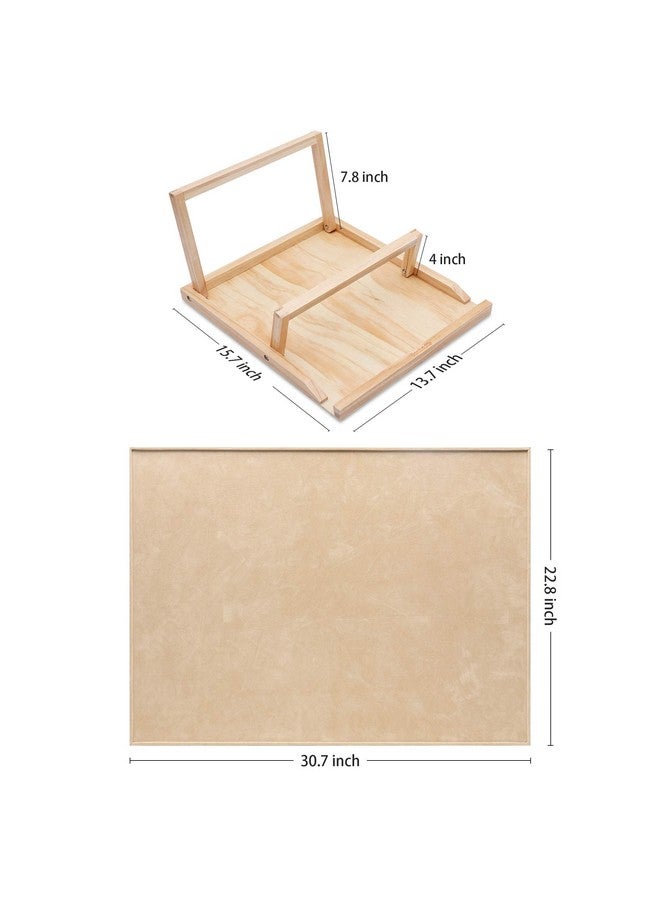 Becko US Puzzle Board with 2 Angle Adjustable Bracket/Stand, Wooden Puzzle Table with Premium Smooth Flannel Surface, Lightweight & Portable, Used Horizontally/Vertically for 1000 Piece Jigsaw Puzzles - Image 2