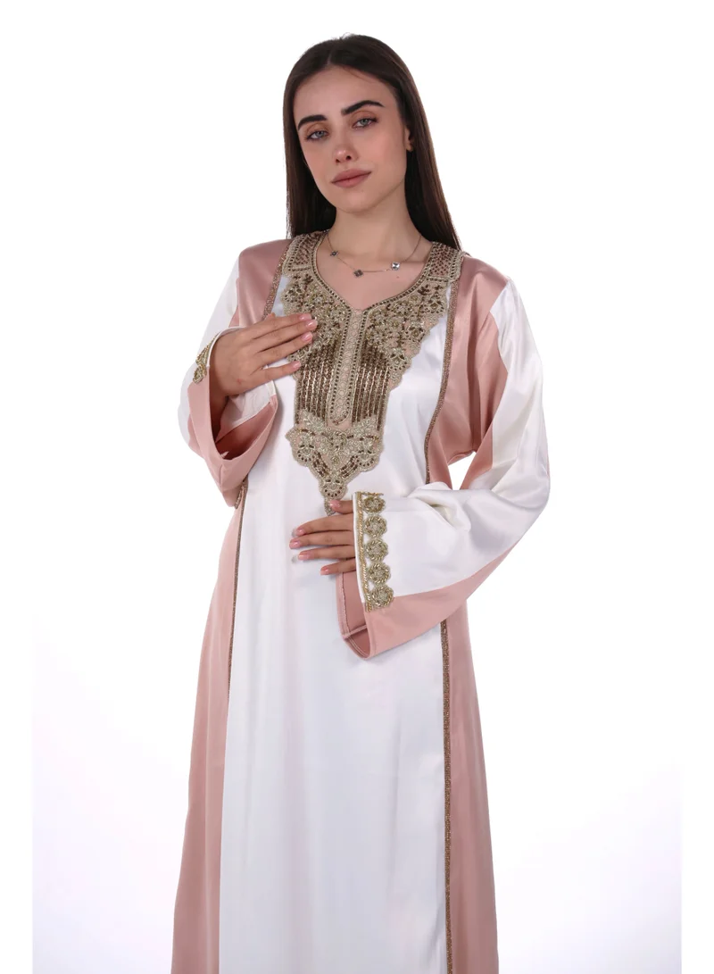 AL BENT AL SHARQIEH women satin jalabiya dress