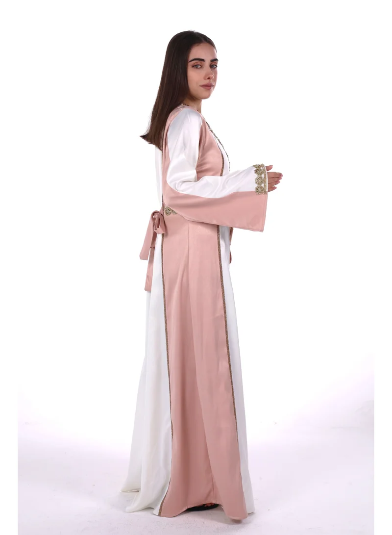 AL BENT AL SHARQIEH pink women satin jalabiya dress for Women | Best Price UAE
