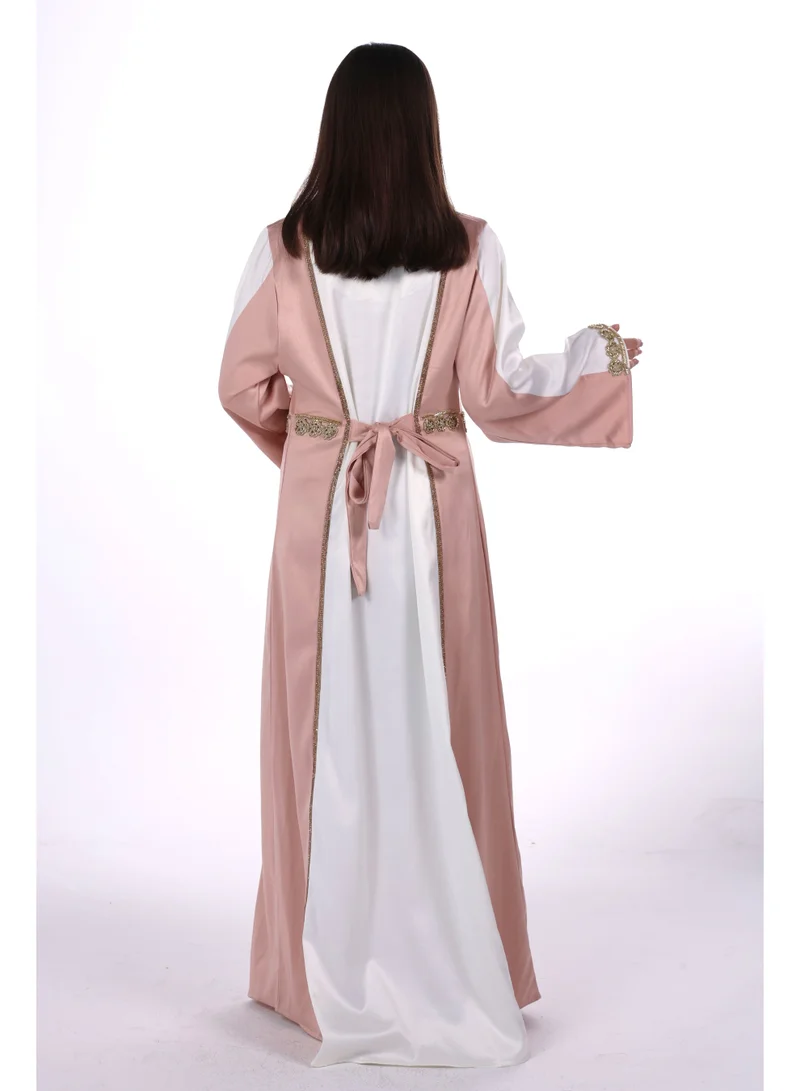 AL BENT AL SHARQIEH pink women satin jalabiya dress for Women | Best Price UAE