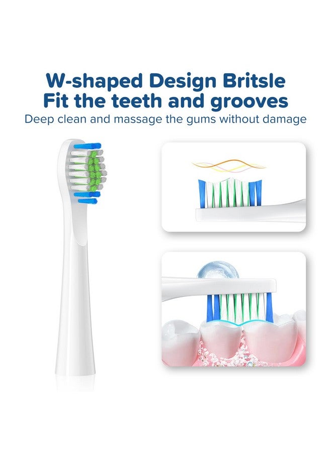 Harobey Replacement Toothbrush Heads 10 Pack Compatible with Bitvae Daily D2 Rechargeable Toothbrush, for D2 Toothbrush Heads Refills, White - Image 3