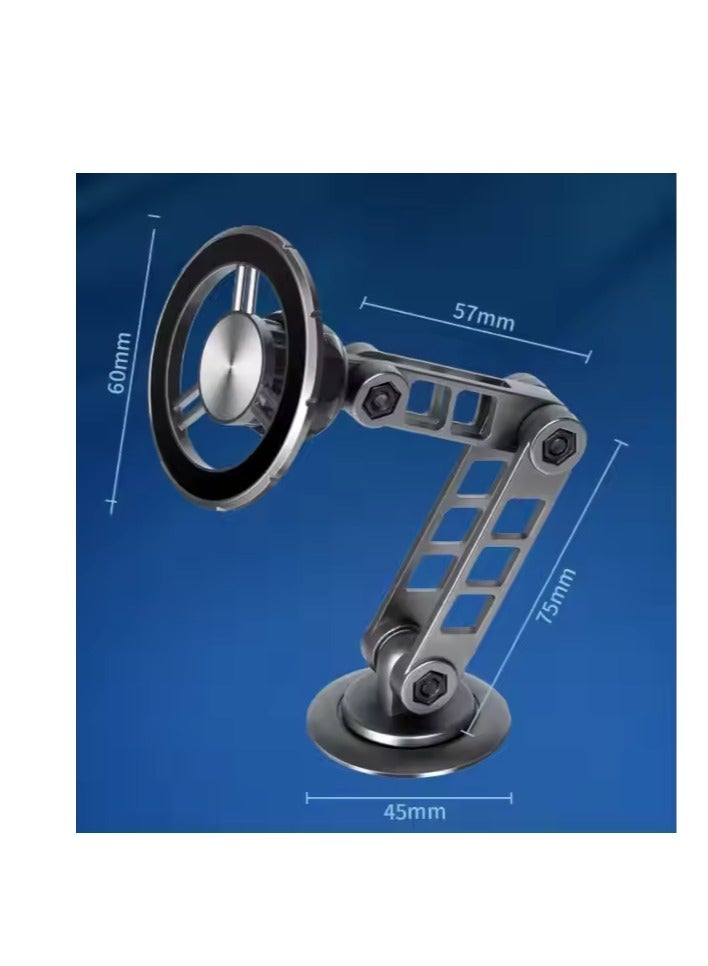 Devon 【Car Phone Stand】Aluminum magnetic car phone holder with 360-degree rotation support. 【Car Phone Holder】Suitable for car dashboard and center console. - Image 2