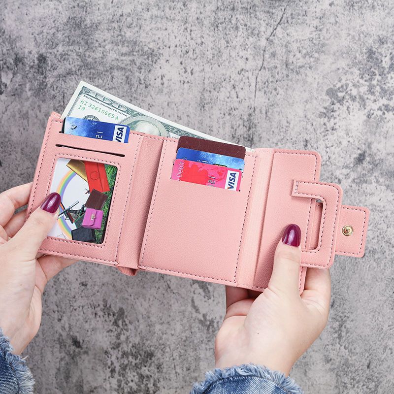 Multifunctional Solid Color PU Leather Wallet, RFID Blocking Design Portable Daily Storage Purse for Cards Cash Coin Business Use - Image 2