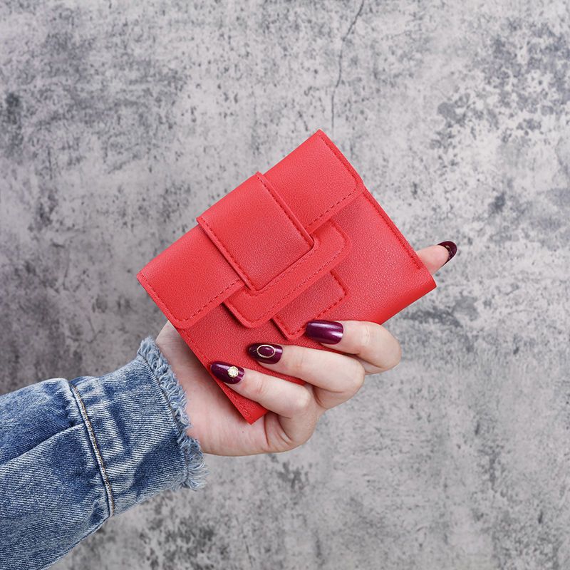 Multifunctional Solid Color PU Leather Wallet, RFID Blocking Design Portable Daily Storage Purse for Cards Cash Coin Business Use - Image 3