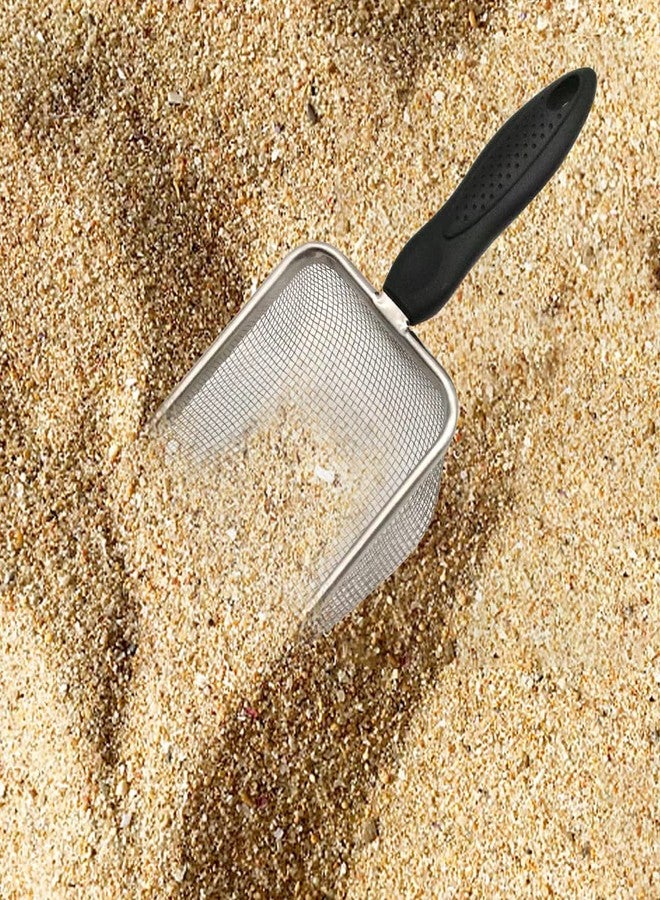 Abustle pig Reptile Sand Scooper,Stainless Steel Fine Mesh Reptile Substrate Scoop Terrarium Substrate Litter Cleaner Reptile Sand Shovel for Sand Bedding - Image 3
