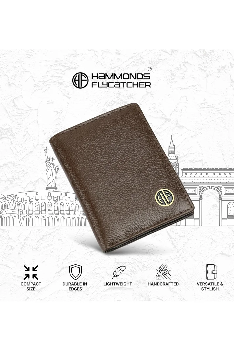 Hammonds Flycatcher  Leather Unisex Card Holder,BRUSHWOOD  | Best Price UAE
