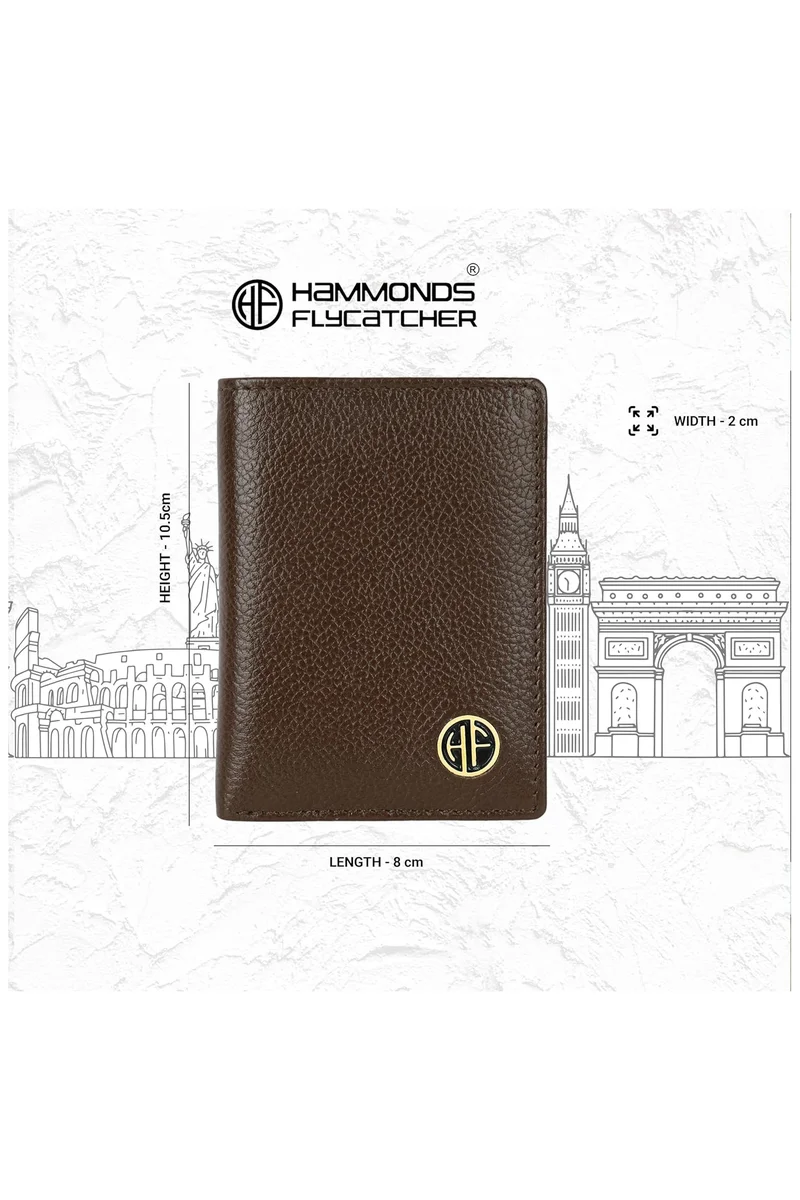  هاموندز فلاي كاتشر حامل بطاقات جلدي للجنسين، بروش وود