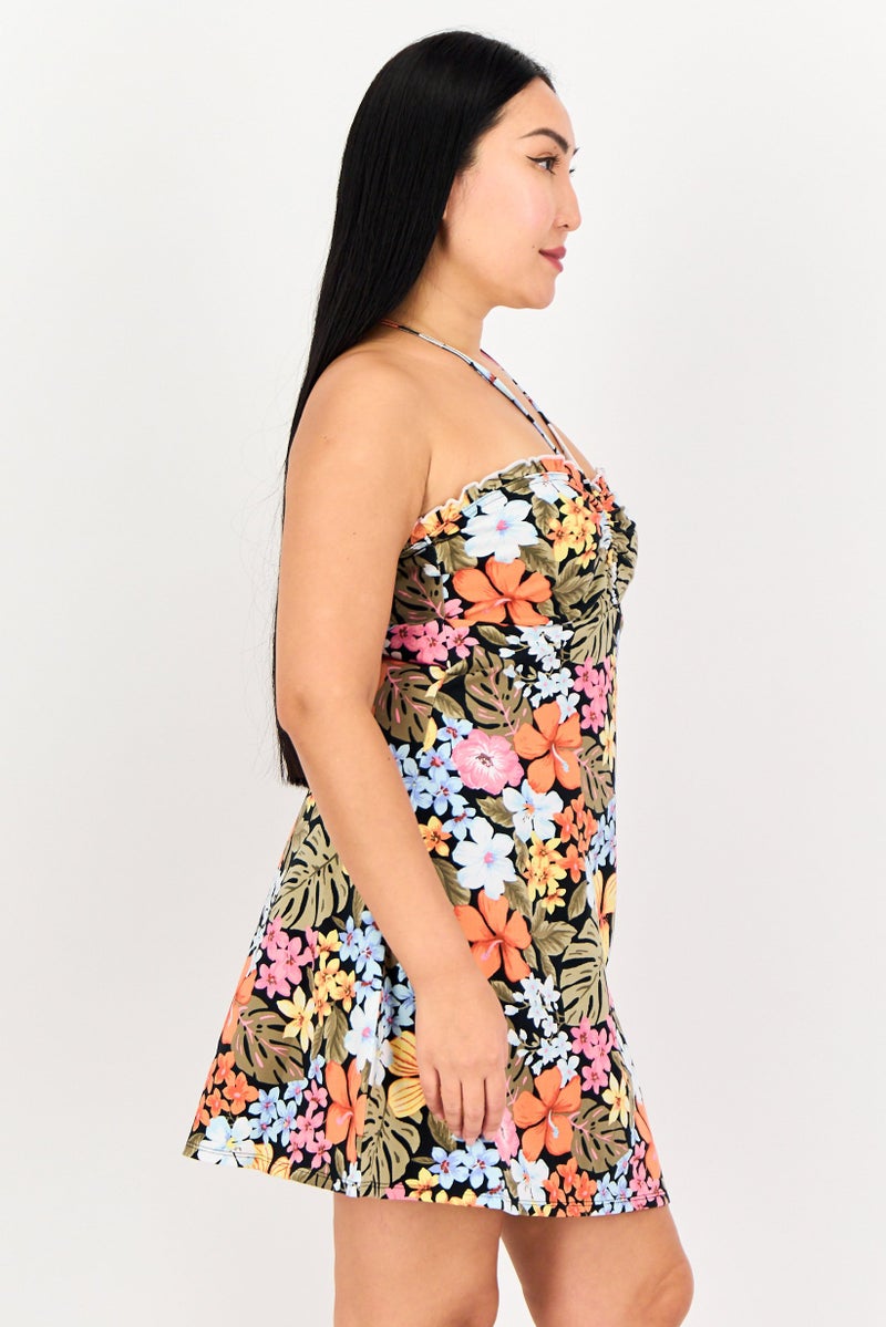 FOREVER 21 Women Floral Print Mini Dress, Multicolor - Image 2