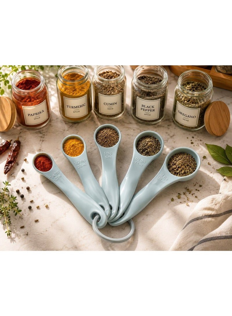 Set of Standard Measuring Spoons (5 Pcs) – Accurate Kitchen Measuring Spoons for Baking & Cooking - Image 3