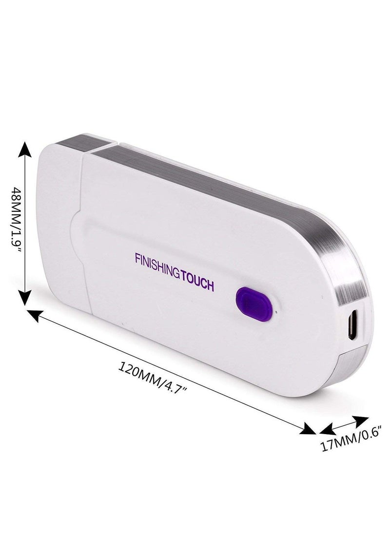 finishing touch SunHeart Hubs Finishing Touch Hair Remover | Rechargeable Instant Painless Facial Body Hair Remover Trimmer Shaver for Men and Women | Hair Removal Tool For Women (1Pc, White)  - Image 5