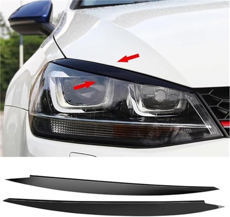DEMULAX Headlight Eyebrow Trim for VW Golf 7 MK7 GTI - Image 3